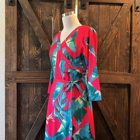 Short Sleeve Long V-Neck long Floral Maxi Dress Medium - Picture 7 of 16